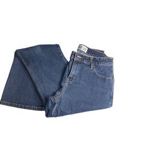 Levi's signature denim blue at waist boot‎ cut jeans size 10